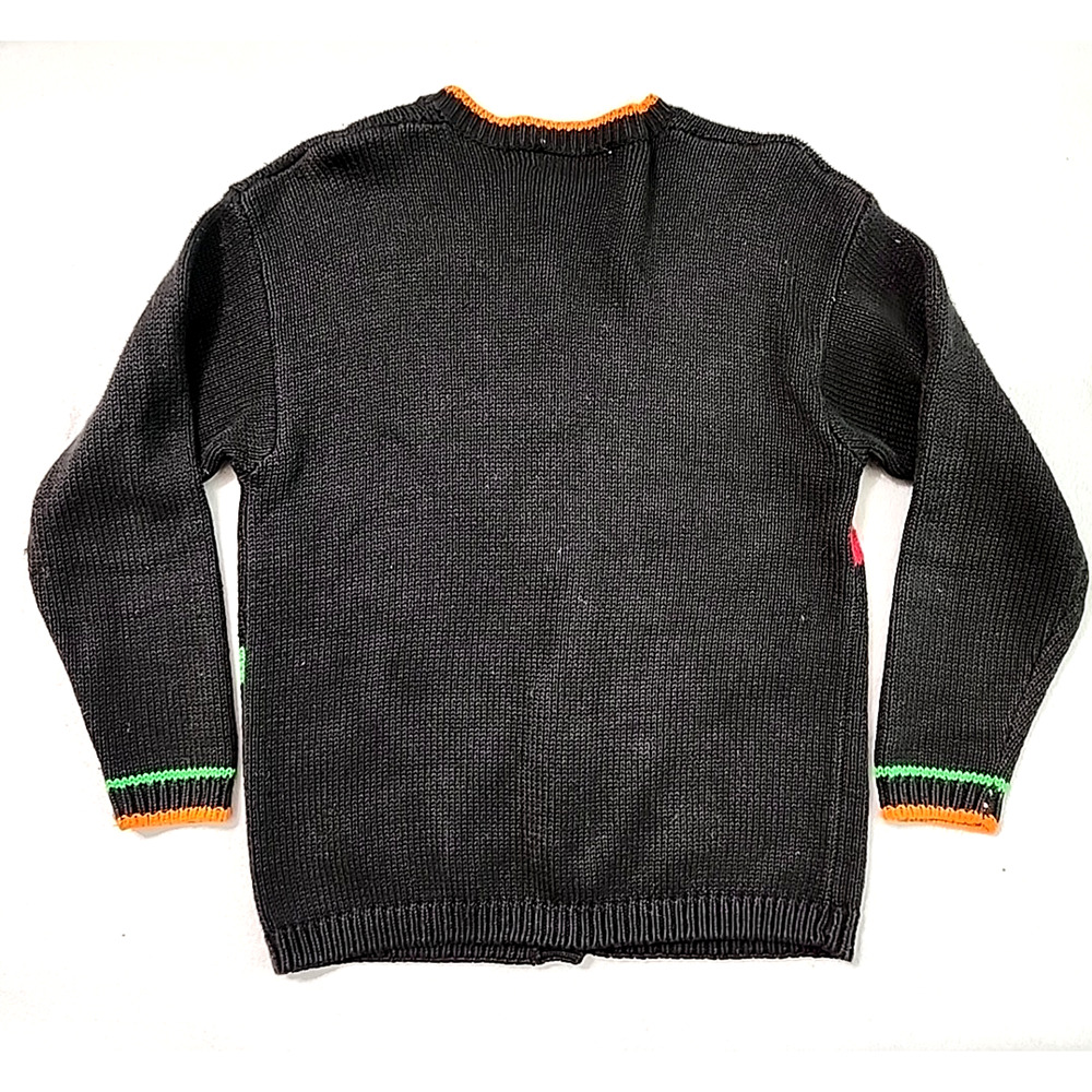 Alexandra Bartlett M Halloween Cardigan Sweater Trick or Treat Pumpkin Candy - Picture 11 of 15